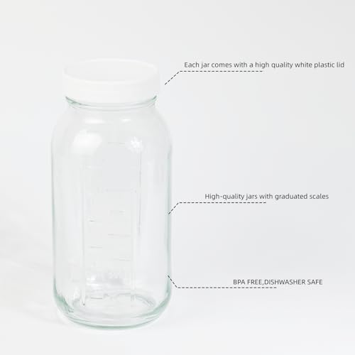 3-Piece Clear Mason Jars for Canning Gifting