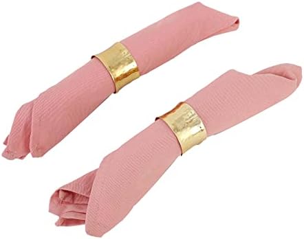 ITOS365 Handmade Golden Napkin Rings Holder Set of 12