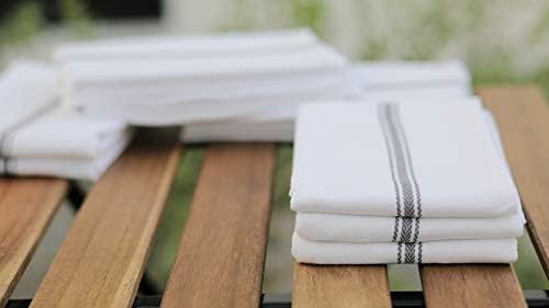 Premium Cotton Herringbone White Dish Towels Set of 12