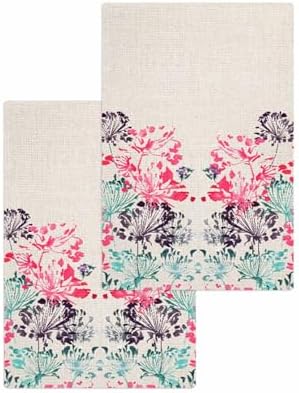 Multicolor Waffle Weave Dish Towel Set 2 Pieces