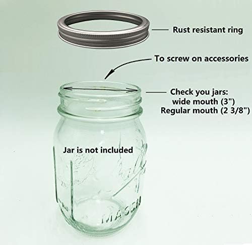 Silver Aluminum Rings for Mason Jars
