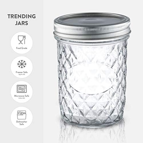 Paksh Novelty 16 oz Mason Jars 6-Pack with Lids and Seals