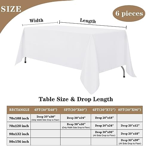Fitable White Tablecloths