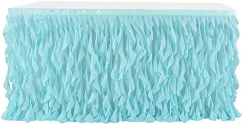 Leegleri 14FT Tutu Table Skirt 14 Foot Tablecloth Mermaid Design