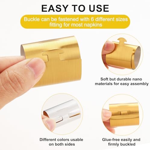 ChilStikUni Reusable Polymer Napkin Bands Set of 50