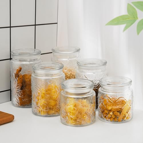 Adodeen 32oz Mason Jars 2-Pack with Sunflower Caroo Canisters