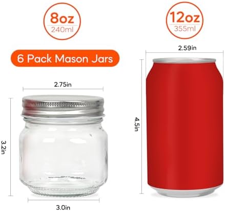 8 oz Mason Jars SetPerfect for Canning More