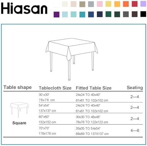 Hiasan Rectangle Tablecloth - Durable for 6-Foot Tables