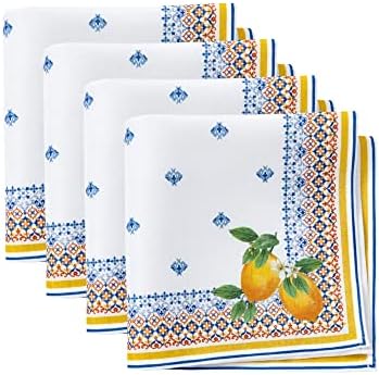 Elrene Home Fashions Capri Lemon Napkins