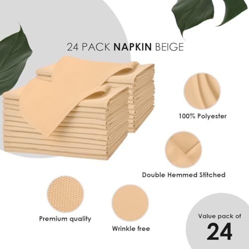 100 Polyester Durable Cloth Napkins 17x17