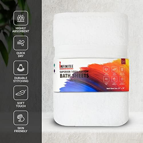 Infinitee Xclusives Kitchen Towels Soft Absorbent 100 Cotton Set of 6