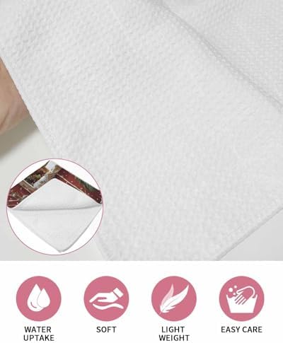 Habtucy 12x12 Waffle Dish Towels Perfect for Christmas Harvest Red 2-Pack