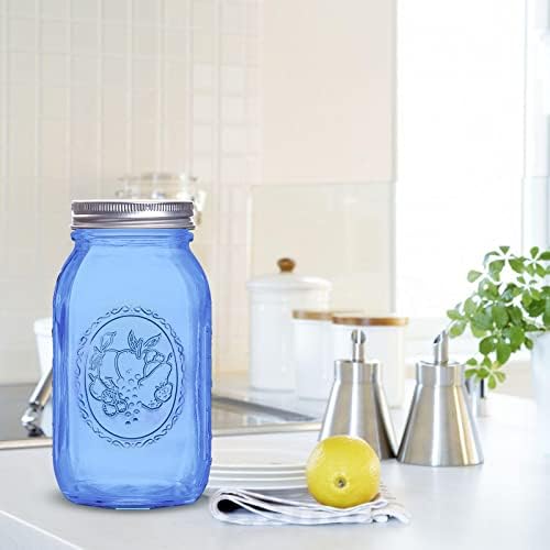 ElegantBlue 6-Piece Mason Jars