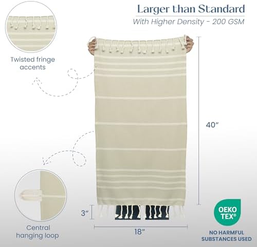 The Fine Living Co Turkish Hand Towels - Set of 2
