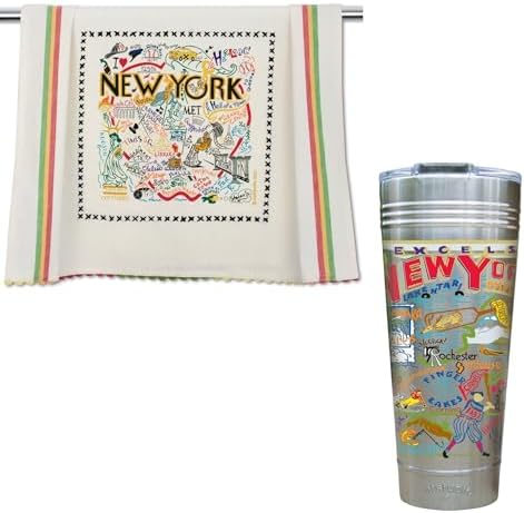 New York City Comfort Dish Towel Tumbler Set