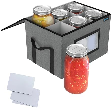 64oz Mason Jar Storage Bag with 6 Compartments