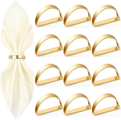 Gold Napkin Rings Set of 12