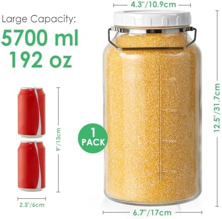 15 Gallon Glass Jar BPA Free