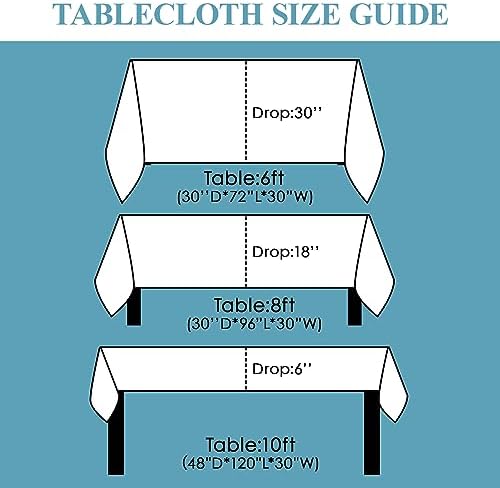 VidaFete 2-Piece 90x132 White Tablecloth Set