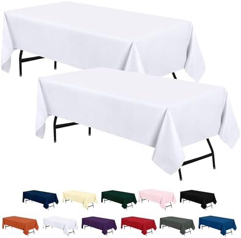 Utopia Kitchen 2-Pack Tablecloth 60x102 - Washable Durable for Dining