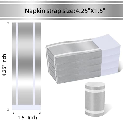 Matte Silver Napkin Rings for Parties Weddings