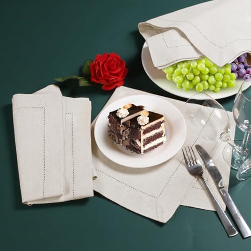 Elegant 18x18 Flax Linen Napkins Set