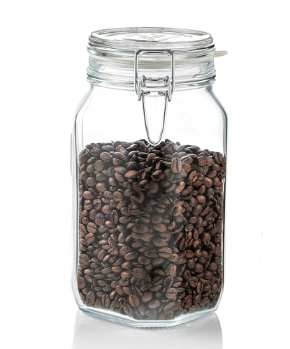Bormioli Rocco Fido Clear Glass Jar 15L Stainless Steel 100 Recyclable