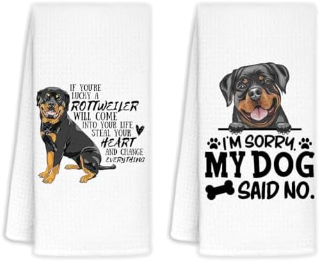 Rottweiler Gifts Eco-Friendly Kitchen Towels 2-Pack Set