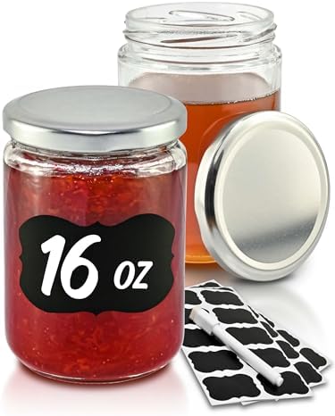 16 oz Glass Mason Jars Set