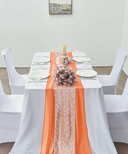 2 Pack Chiffon Table Runner for Weddings