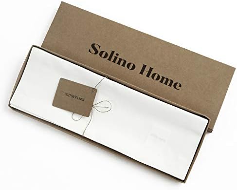 Solino Home White Cotton Linen placemats set of 6