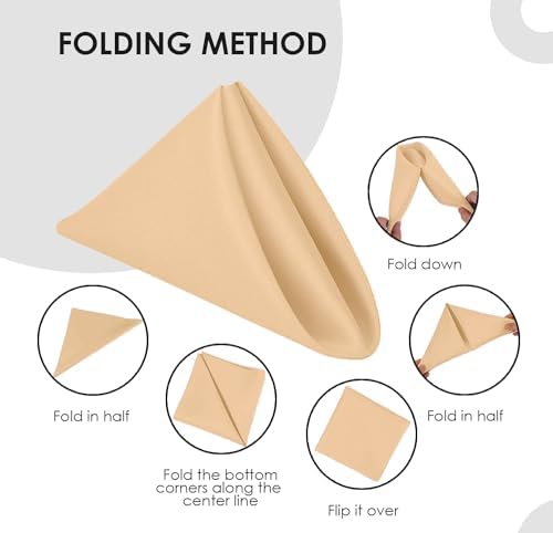 100 Polyester Durable Cloth Napkins 17x17