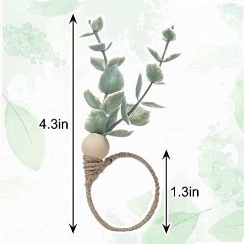 12-Count Rustic Napkin Rings Set