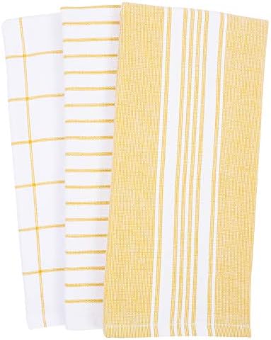 KAF Home Monaco Mixed Yarn Dyed Reversible Terry Dish Towel Set of 6