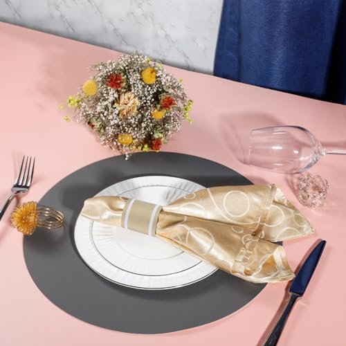 Germiwipe 200PCS Matte Gold Silverware Napkin Rings