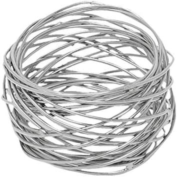 Elegant Silver Metal Mesh Napkin Rings for Dining Tables