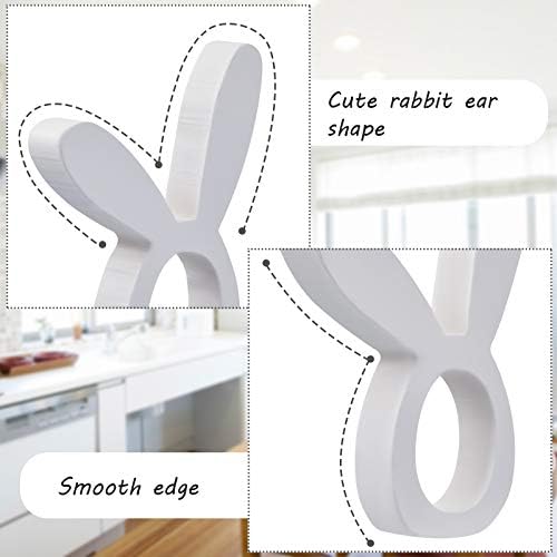 Patelai 8-Piece Easter Bunny Napkin Rings