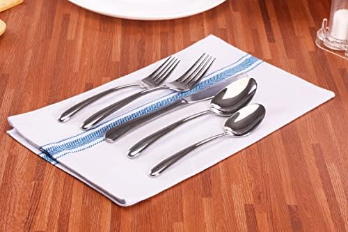 Utopia Towels Blue Dish Towels 6-Pack 15x25 100 Cotton Machine Washable