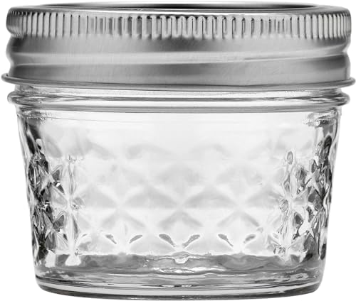 Perfect for Canning Storage 6-Pack Quilted Crystal Jelly Jar Set