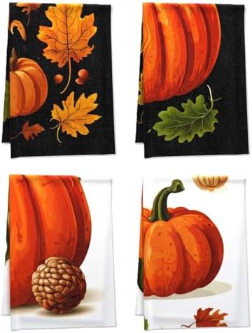 Fall-Decorated Dish Towels for Home Kitchen