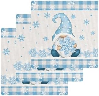 Christmas Blue Dish Towels Set
