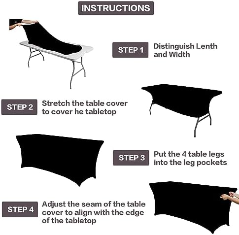 Premium 6FT Stretch Tablecloth for Home Kitchen Event Party
