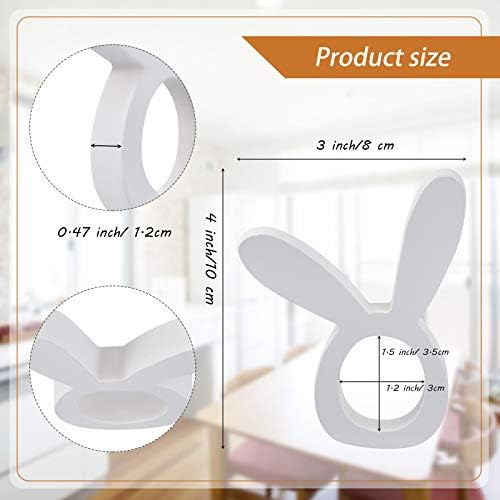 Patelai 8-Piece Easter Bunny Napkin Rings
