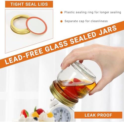 Betrome 8 oz Mason Jars Set Eco-Friendly Storage Solution