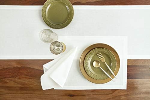 Solino Home White Cotton Linen placemats set of 6