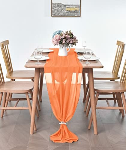 2 Pack Chiffon Table Runner for Weddings