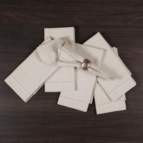 Elegant 18x18 Flax Linen Napkins Set