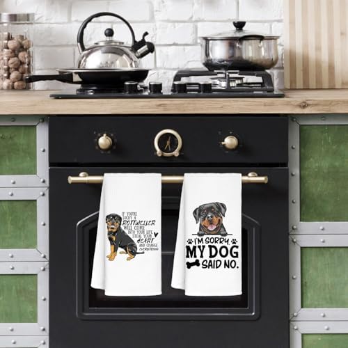 Rottweiler Gifts Eco-Friendly Kitchen Towels 2-Pack Set