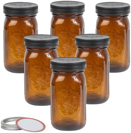 6-Pack Mason Jars Set for Preserving