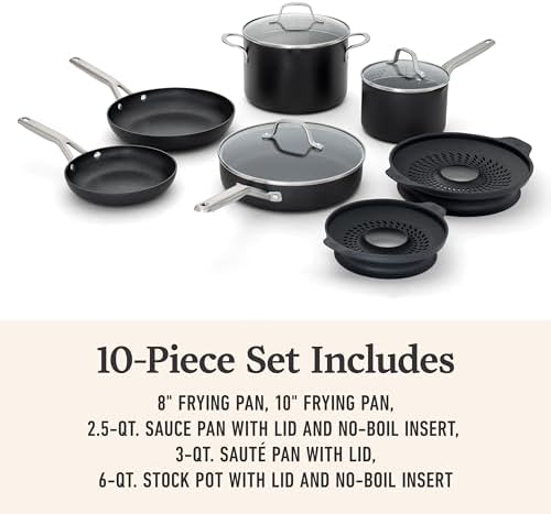 Calphalon Hard-Anodized Nonstick 10-Piece Cookware Set